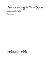 Score cover for Announcing a Newborn