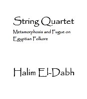 Score cover for String Quartet
